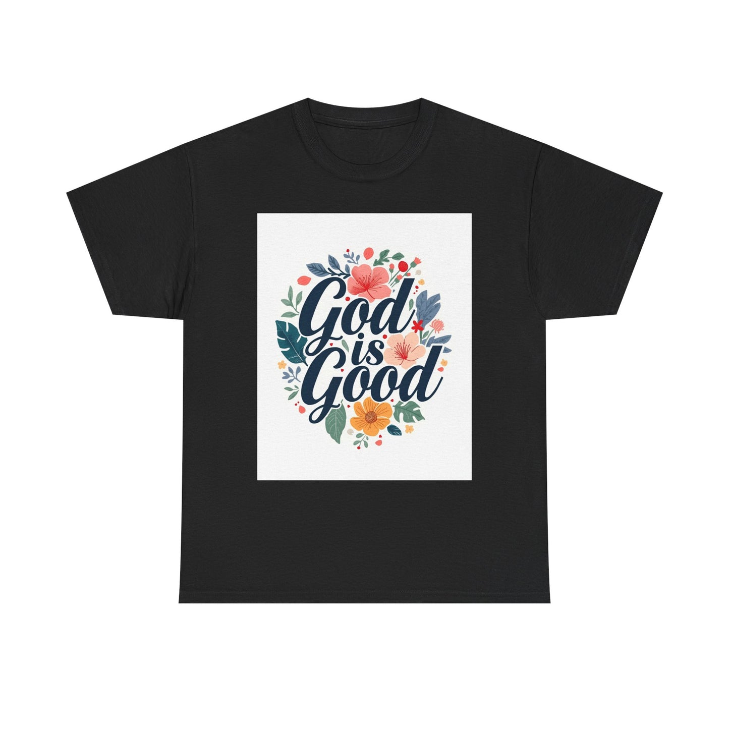 Faith-Based Floral Unisex Heavy Cotton Tee
