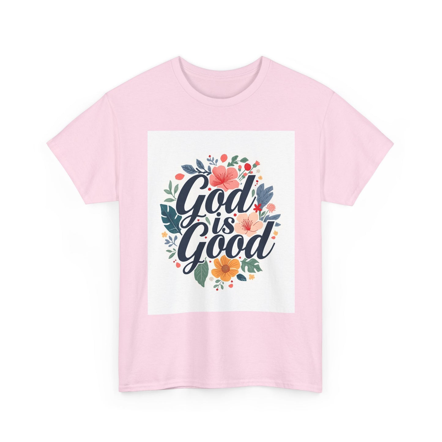 Faith-Based Floral Unisex Heavy Cotton Tee