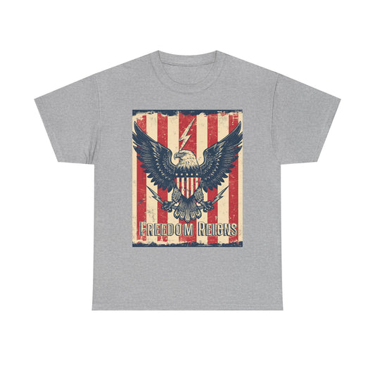 Vintage Freedom Rights Eagle Graphic Tee | Trendy Streetwear T-Shirt | Unisex Cotton Comfort
