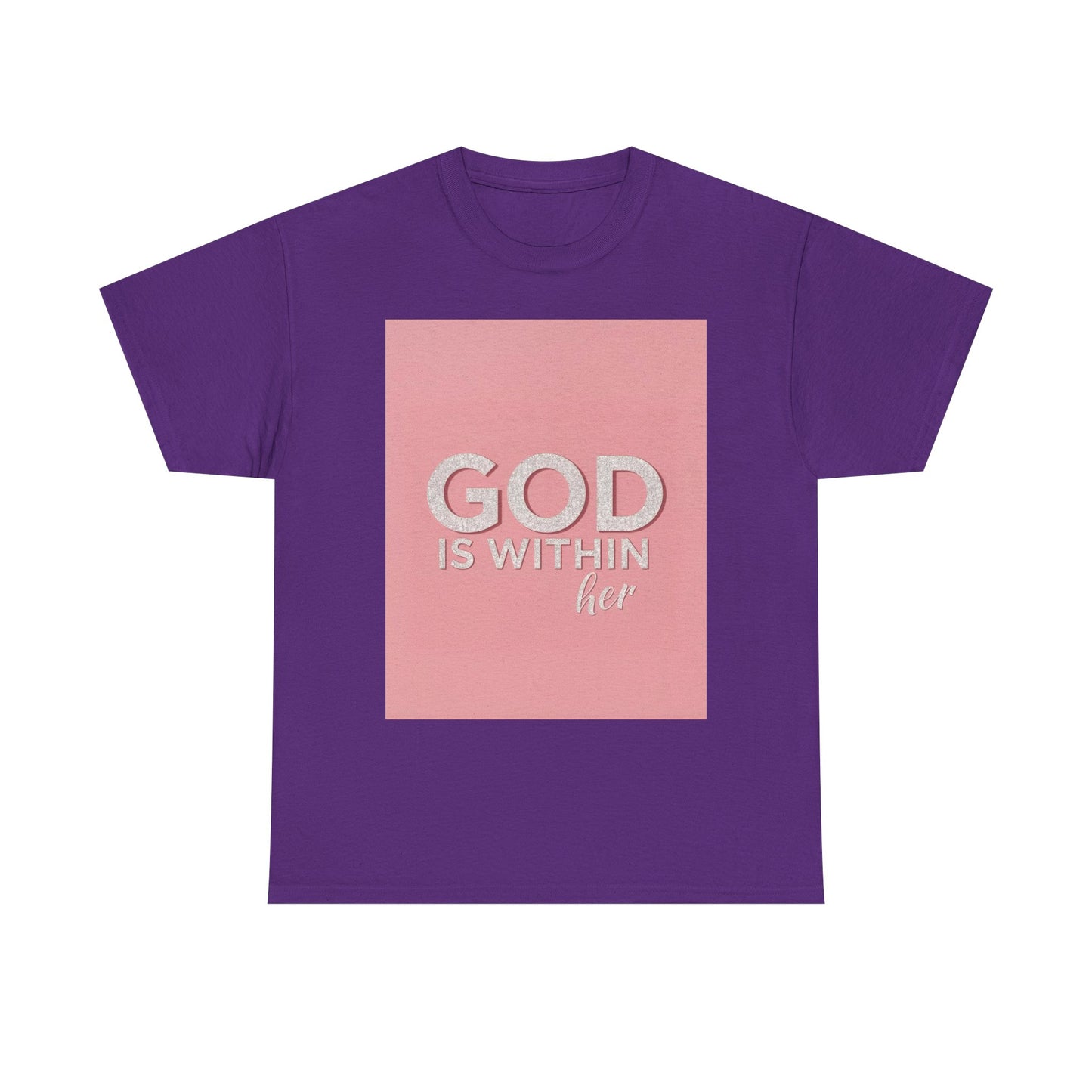 Empowering Unisex Heavy Cotton Tee - 'HE IS WITHIN HER'