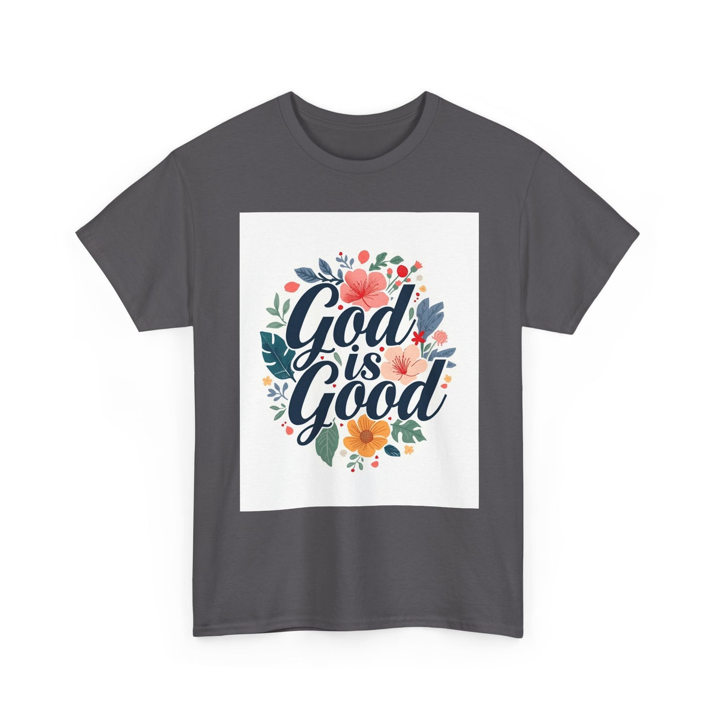 Faith-Based Floral Unisex Heavy Cotton Tee