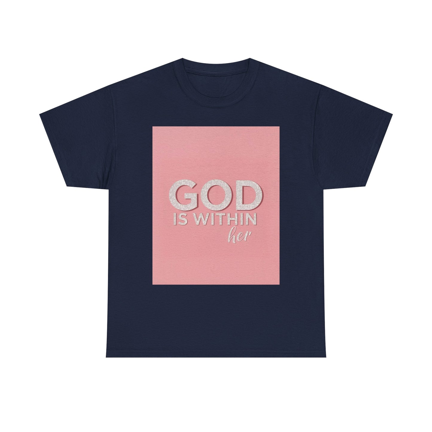 Empowering Unisex Heavy Cotton Tee - 'HE IS WITHIN HER'