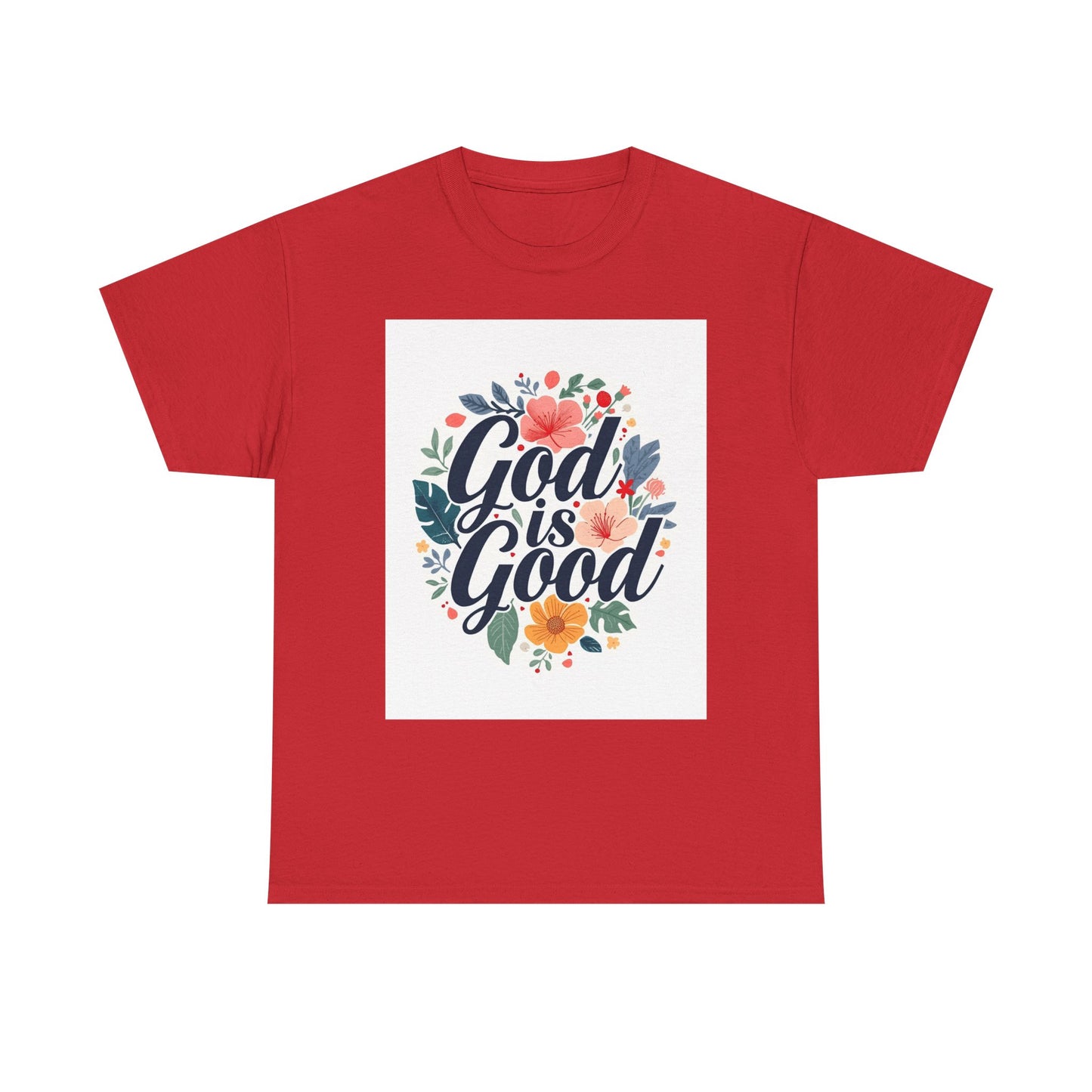 Faith-Based Floral Unisex Heavy Cotton Tee