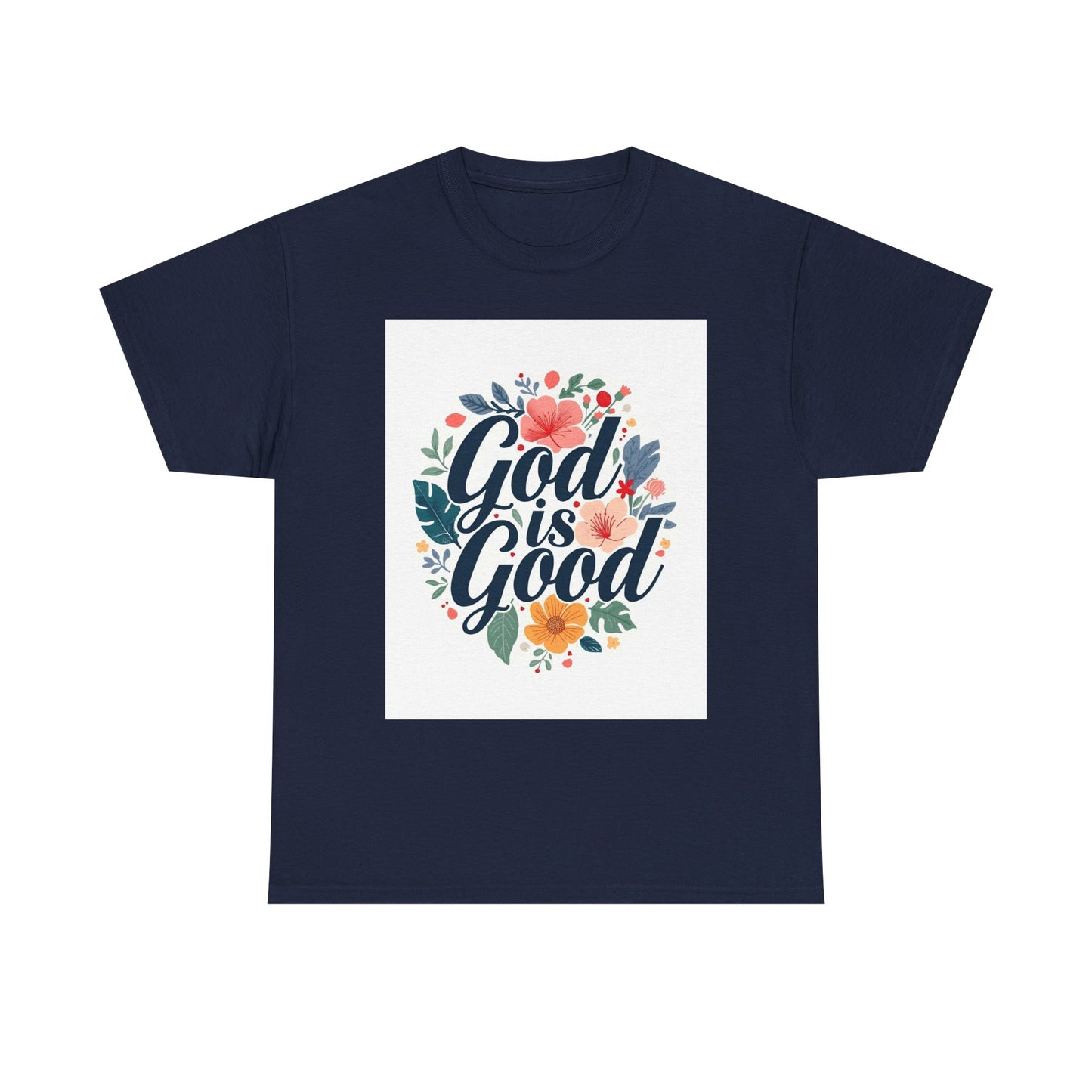 Faith-Based Floral Unisex Heavy Cotton Tee