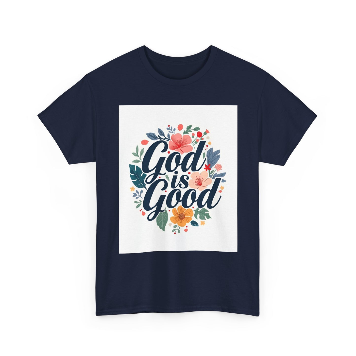 Faith-Based Floral Unisex Heavy Cotton Tee