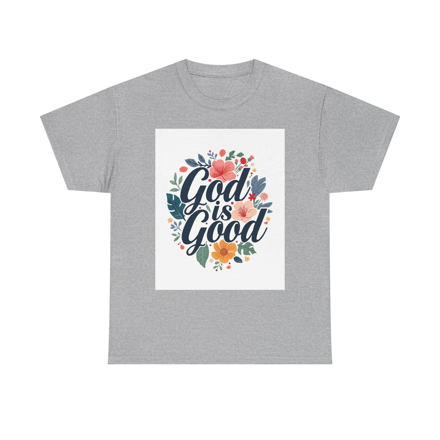 Faith-Based Floral Unisex Heavy Cotton Tee