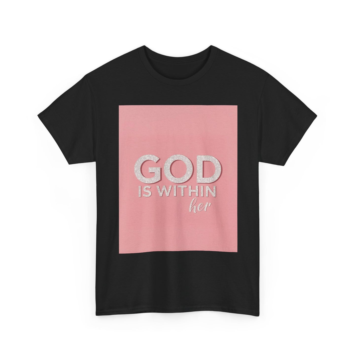 Empowering Unisex Heavy Cotton Tee - 'HE IS WITHIN HER'