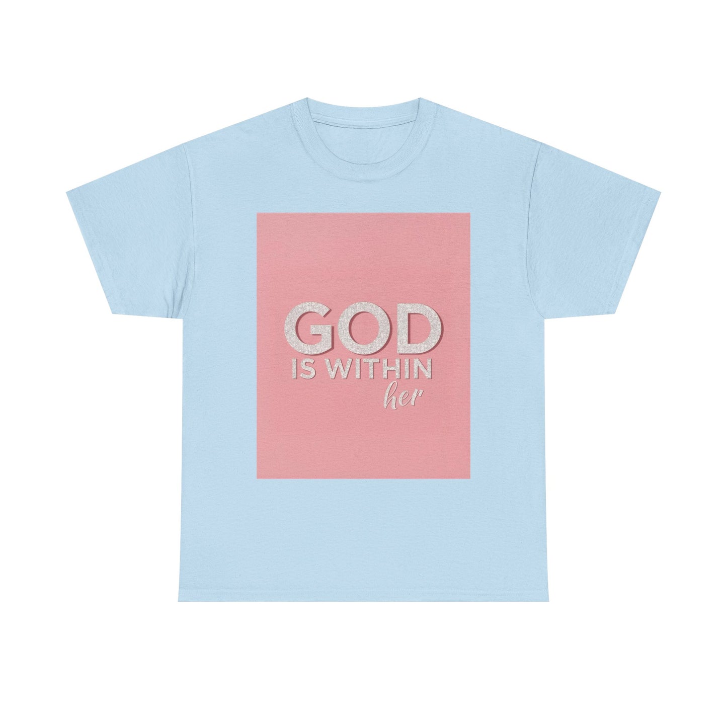Empowering Unisex Heavy Cotton Tee - 'HE IS WITHIN HER'