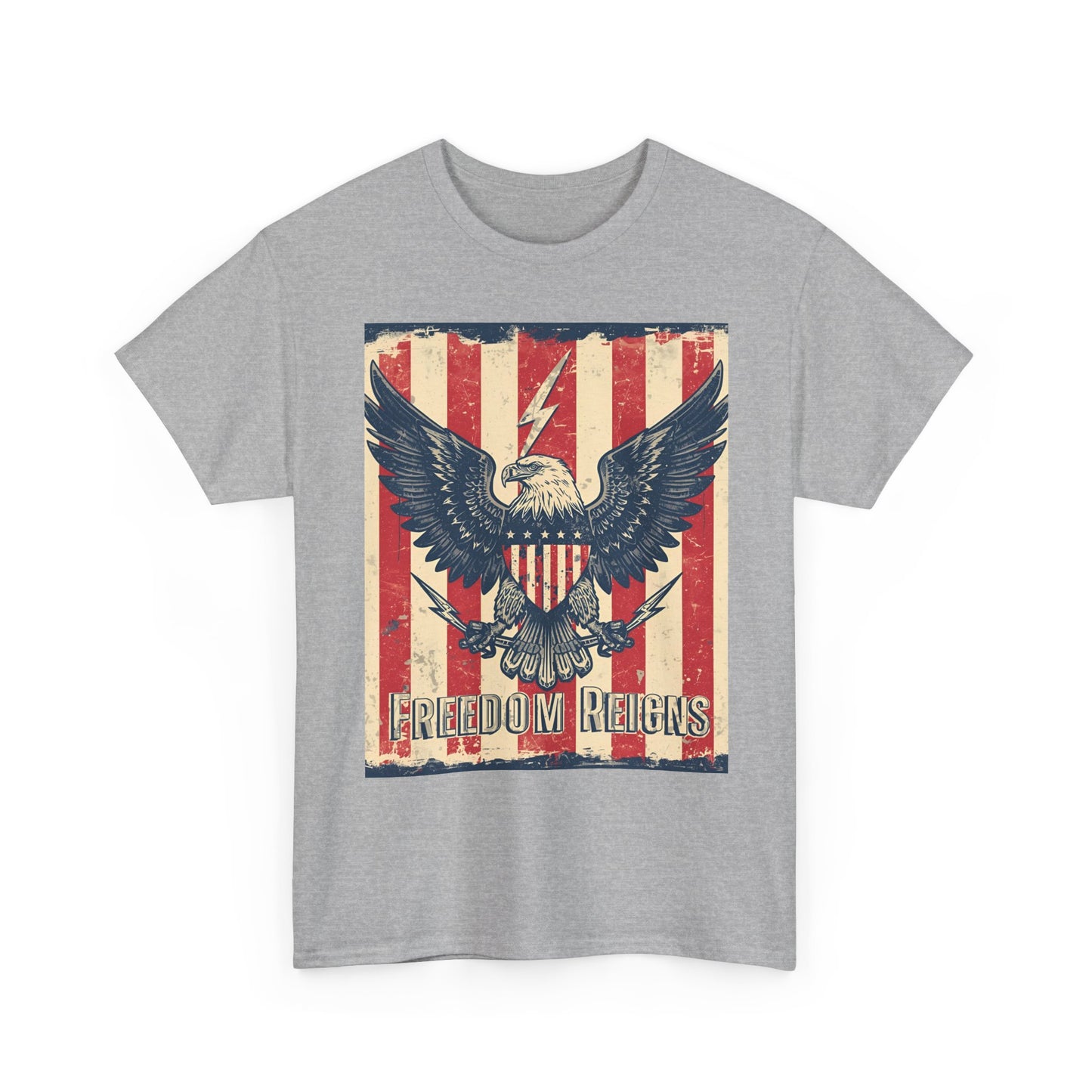 Vintage Freedom Rights Eagle Graphic Tee | Trendy Streetwear T-Shirt | Unisex Cotton Comfort