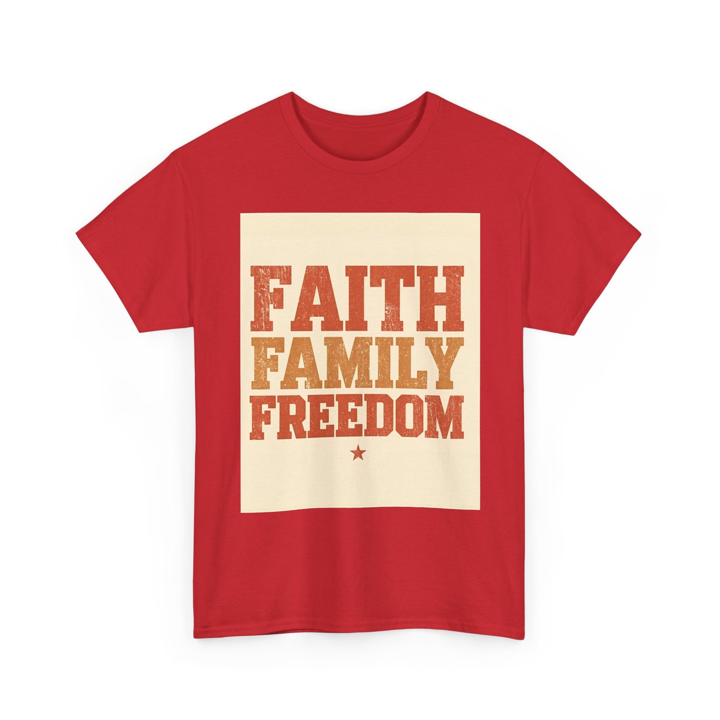 Heavy Faith Family Freedom Graphic , Inspirational , Family Gathering , Casual Wear, Gift For Loved Ones Graphic Tee | Trendy Streetwear ...