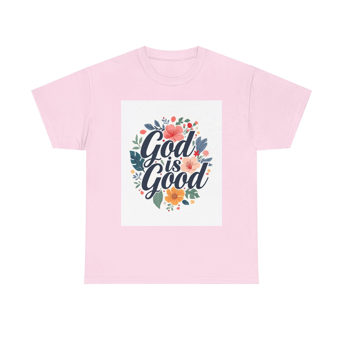 Faith-Based Floral Unisex Heavy Cotton Tee