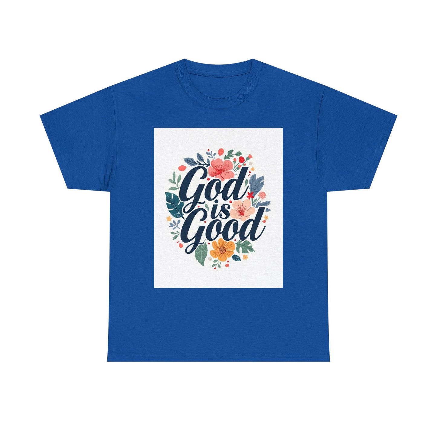 Faith-Based Floral Unisex Heavy Cotton Tee
