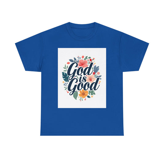 Faith-Based Floral Unisex Heavy Cotton Tee