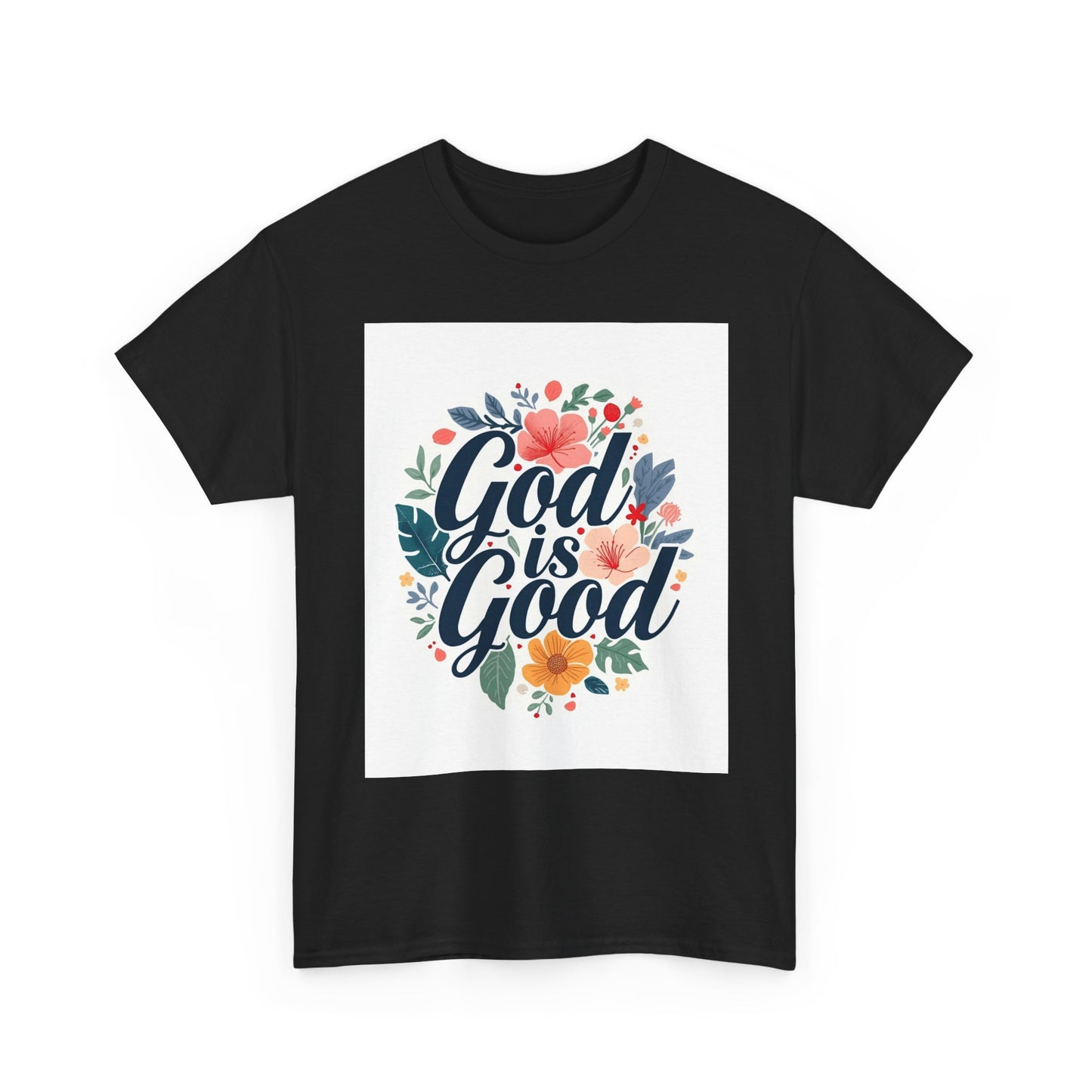 Faith-Based Floral Unisex Heavy Cotton Tee