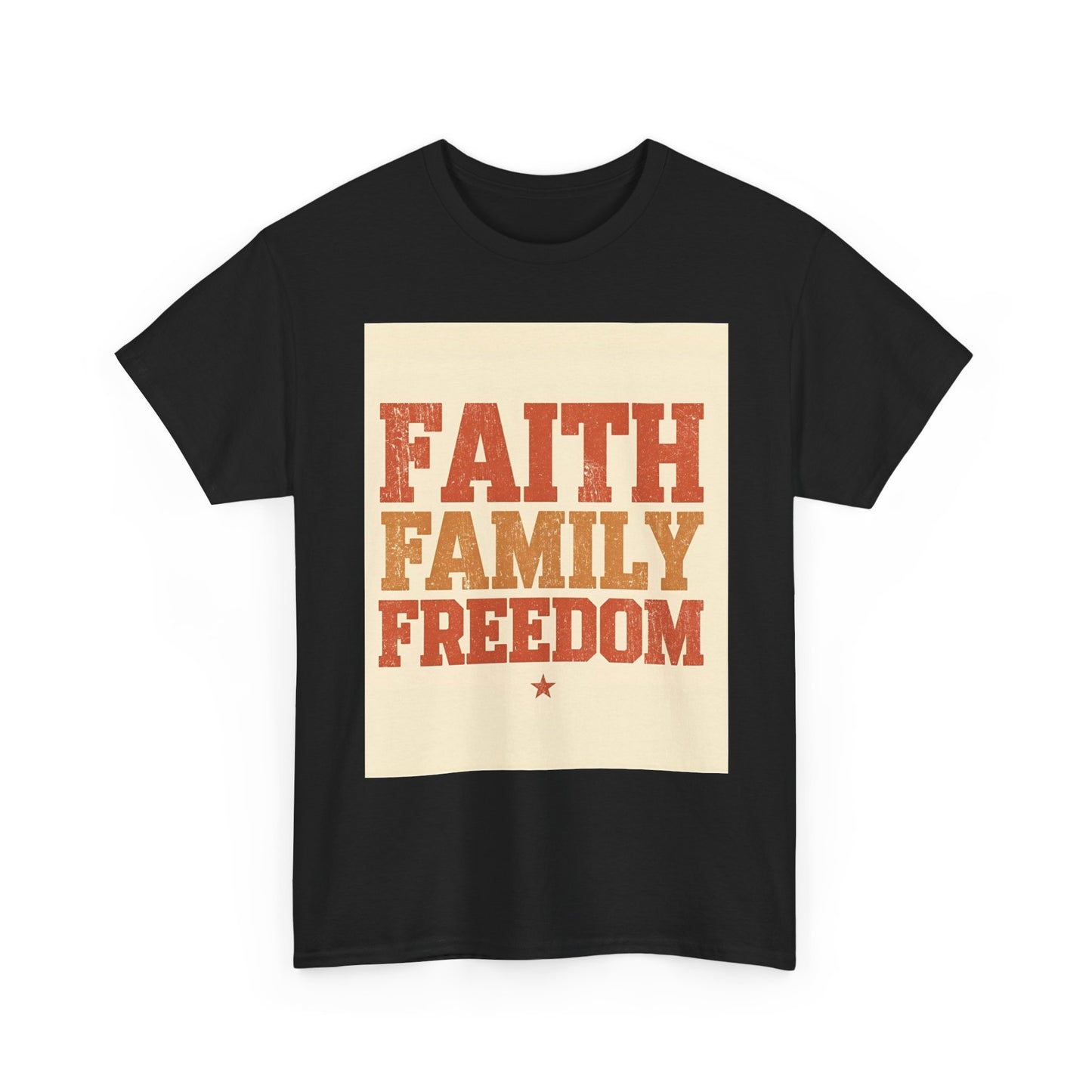 Heavy Faith Family Freedom Graphic , Inspirational , Family Gathering , Casual Wear, Gift For Loved Ones Graphic Tee | Trendy Streetwear ...