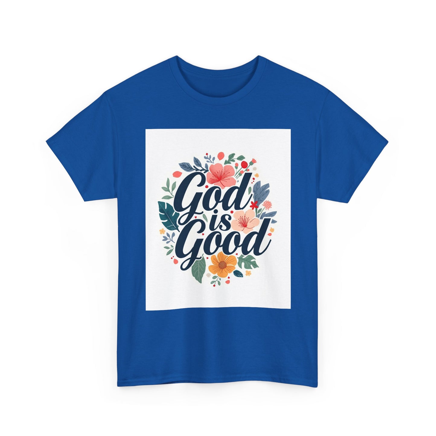 Faith-Based Floral Unisex Heavy Cotton Tee