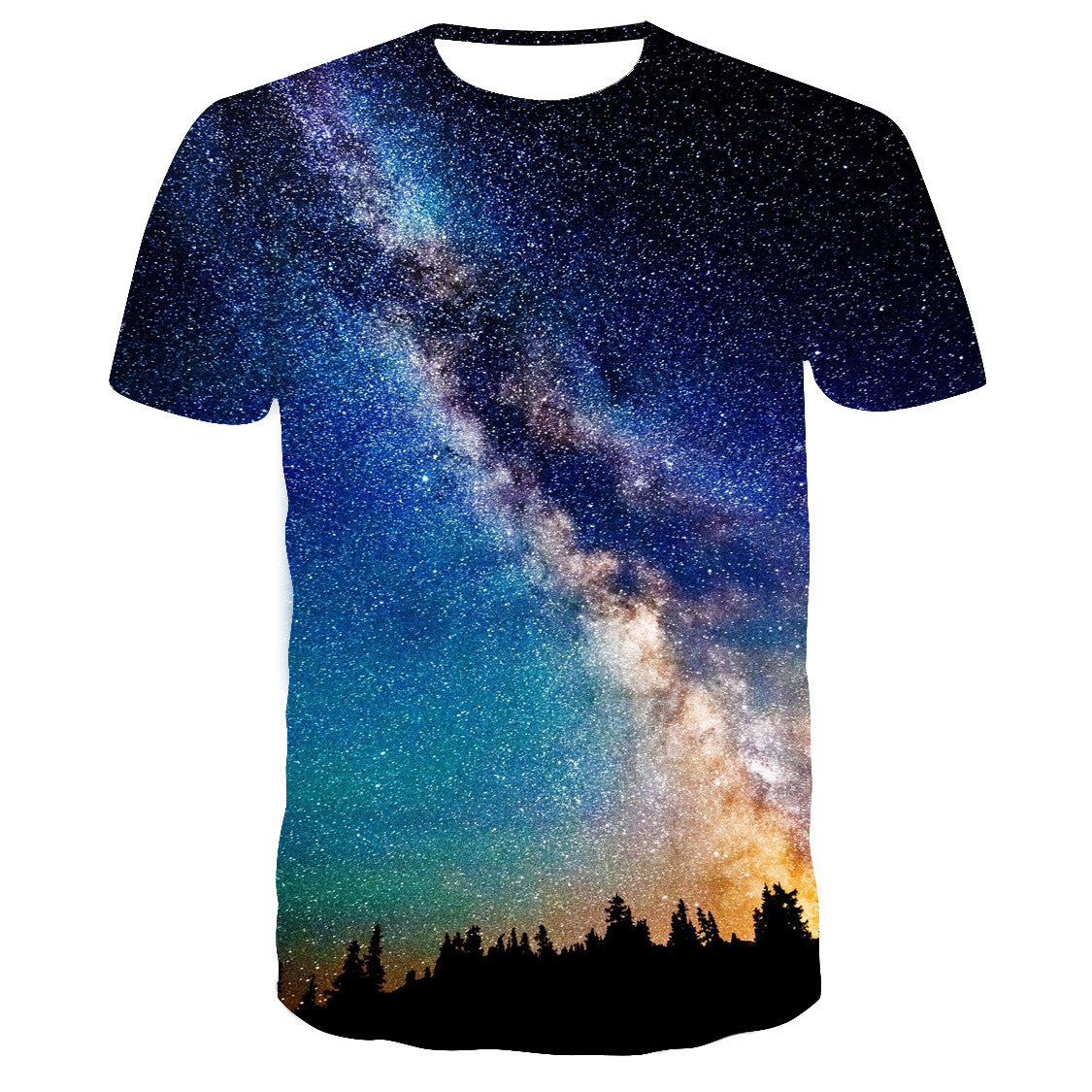 Starry sky print T-shirt