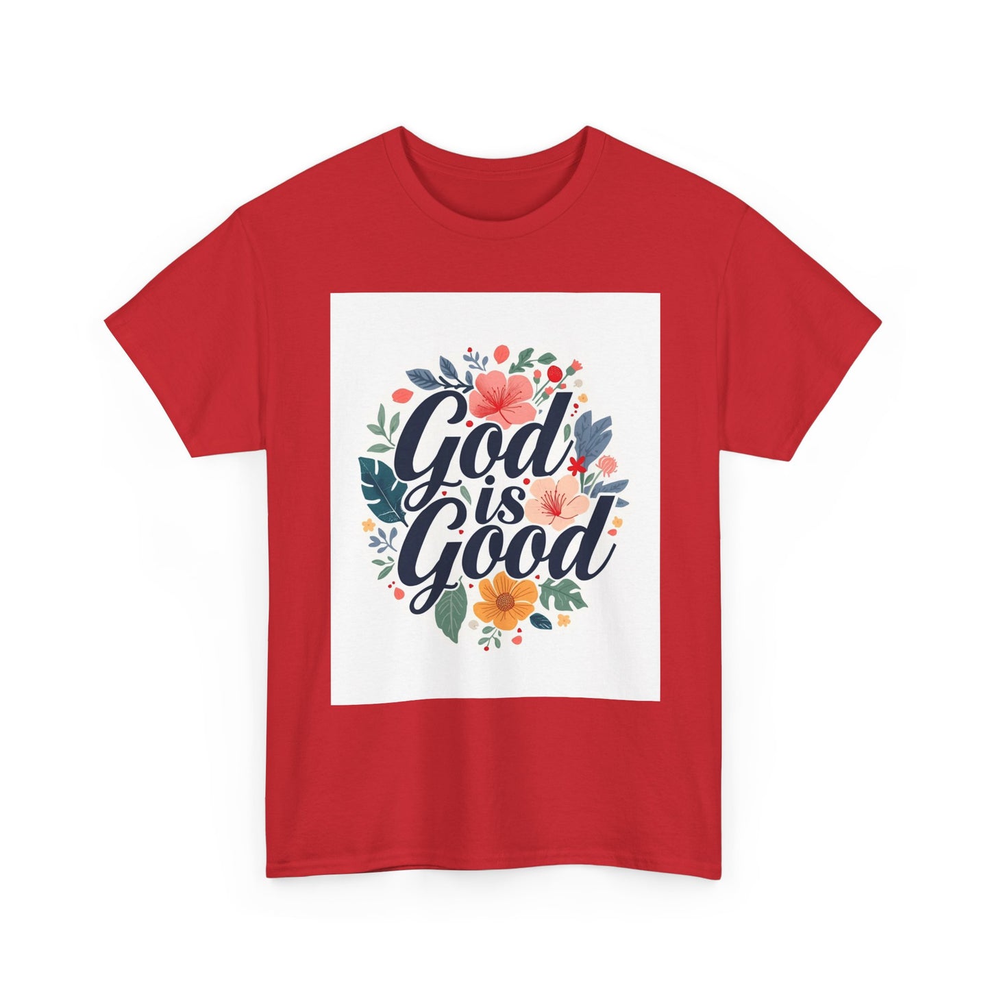 Faith-Based Floral Unisex Heavy Cotton Tee