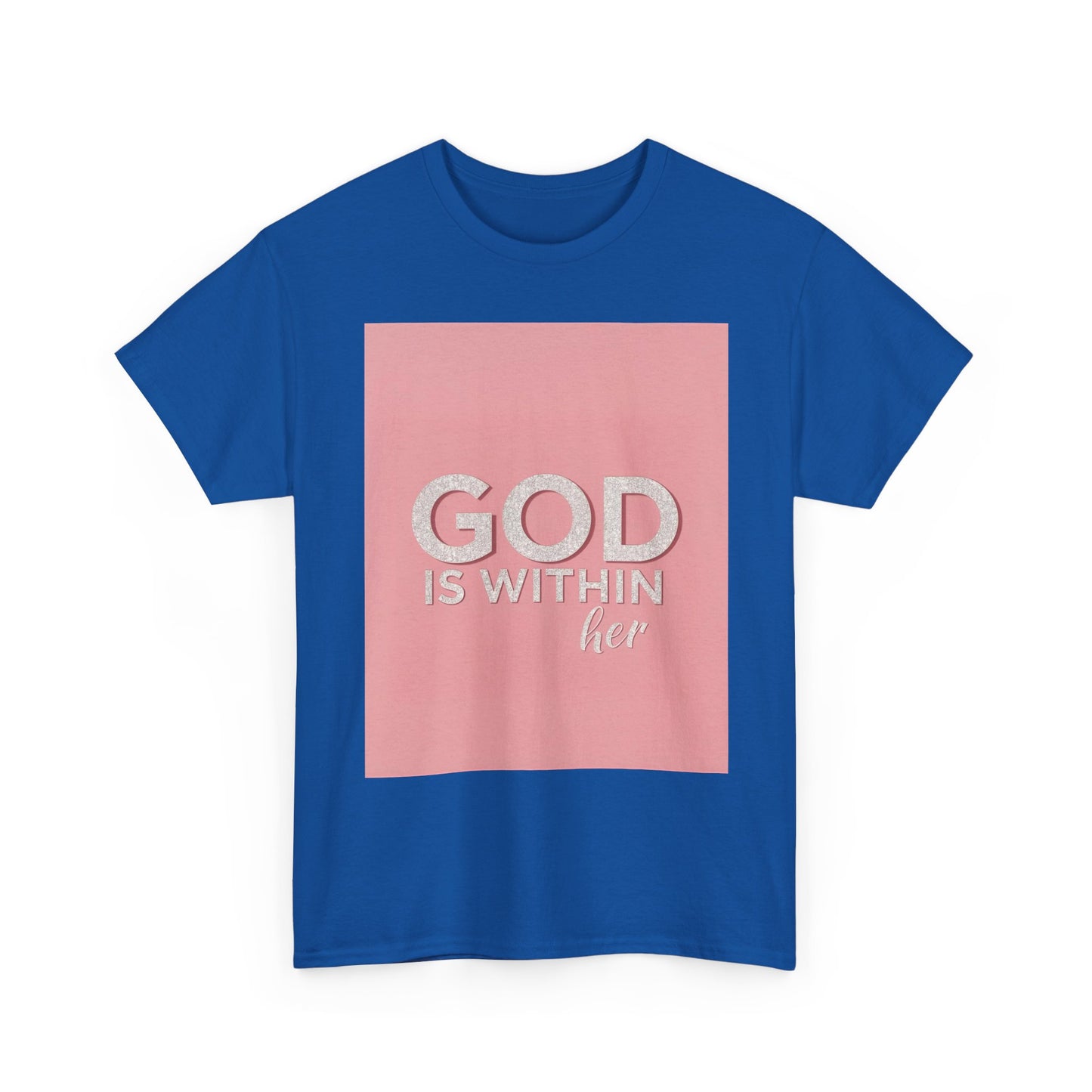 Empowering Unisex Heavy Cotton Tee - 'HE IS WITHIN HER'