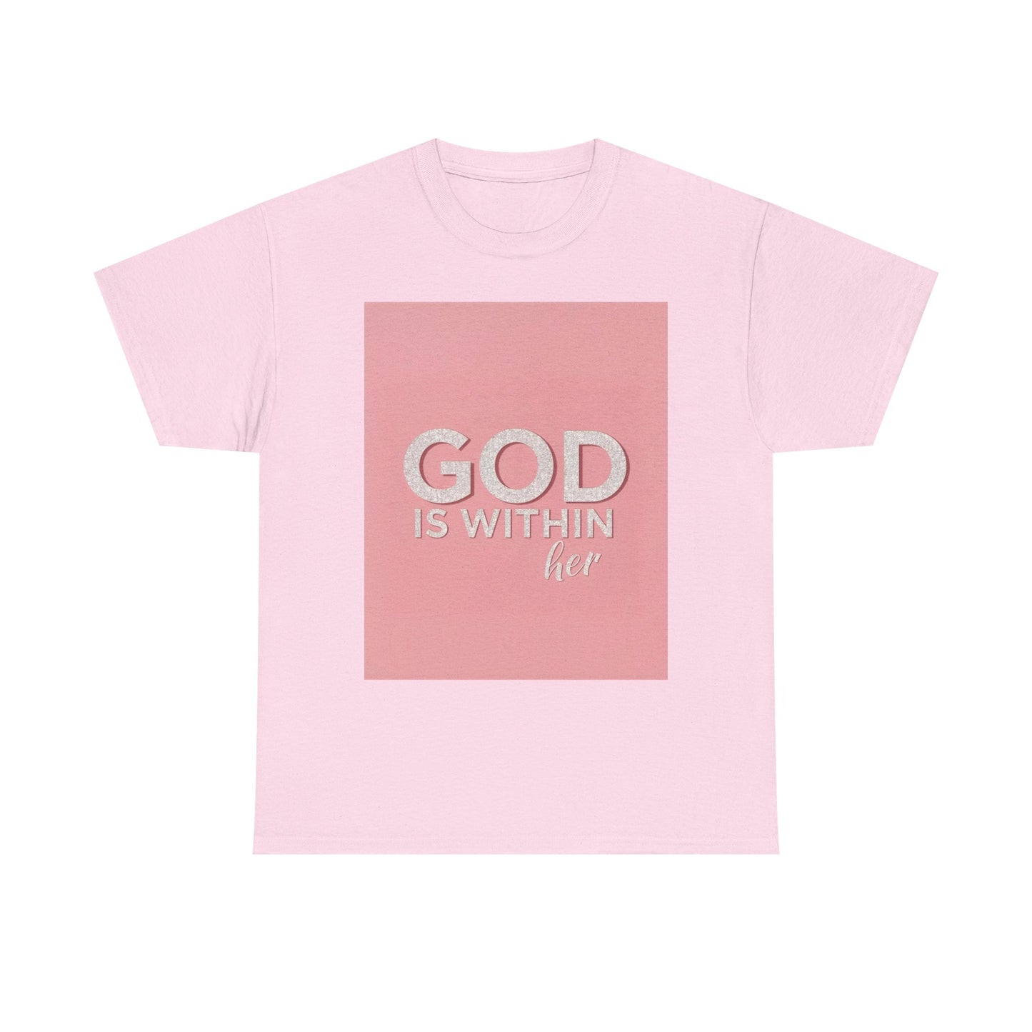 Empowering Unisex Heavy Cotton Tee - 'HE IS WITHIN HER'