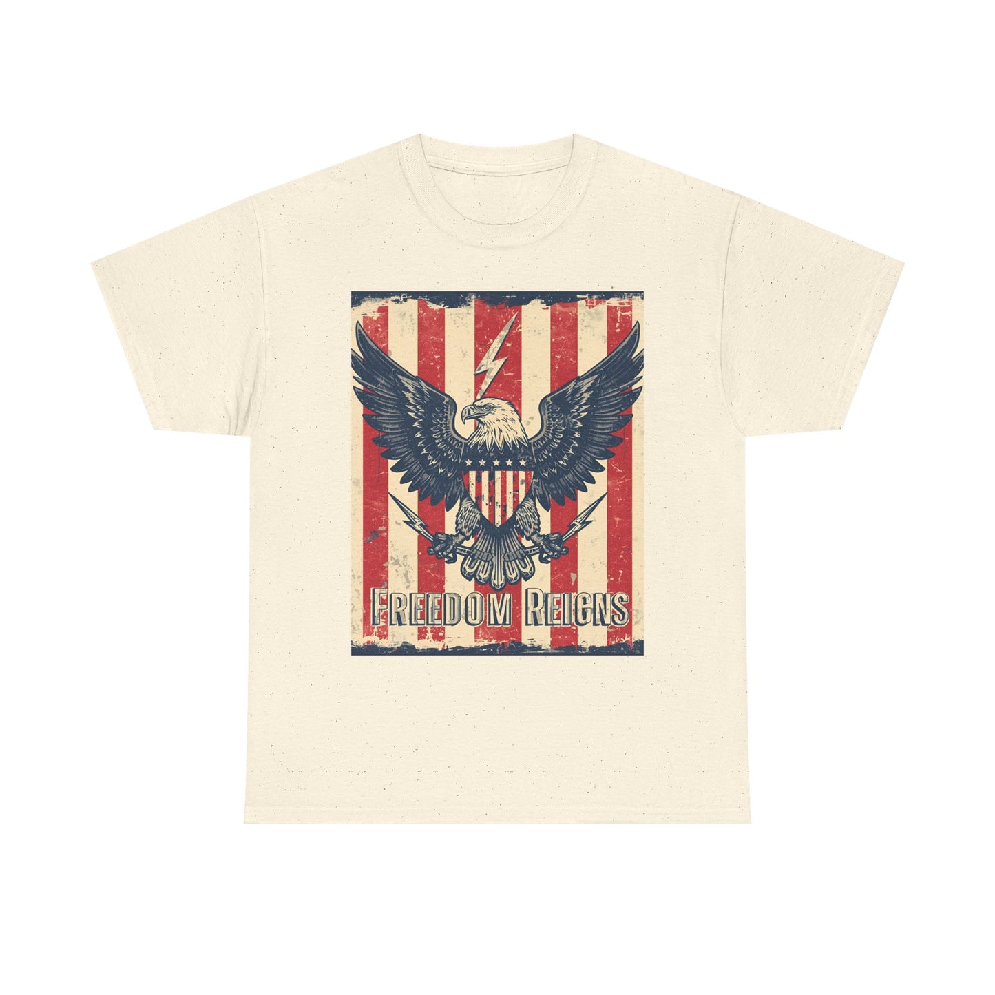 Vintage Freedom Rights Eagle Graphic Tee | Trendy Streetwear T-Shirt | Unisex Cotton Comfort