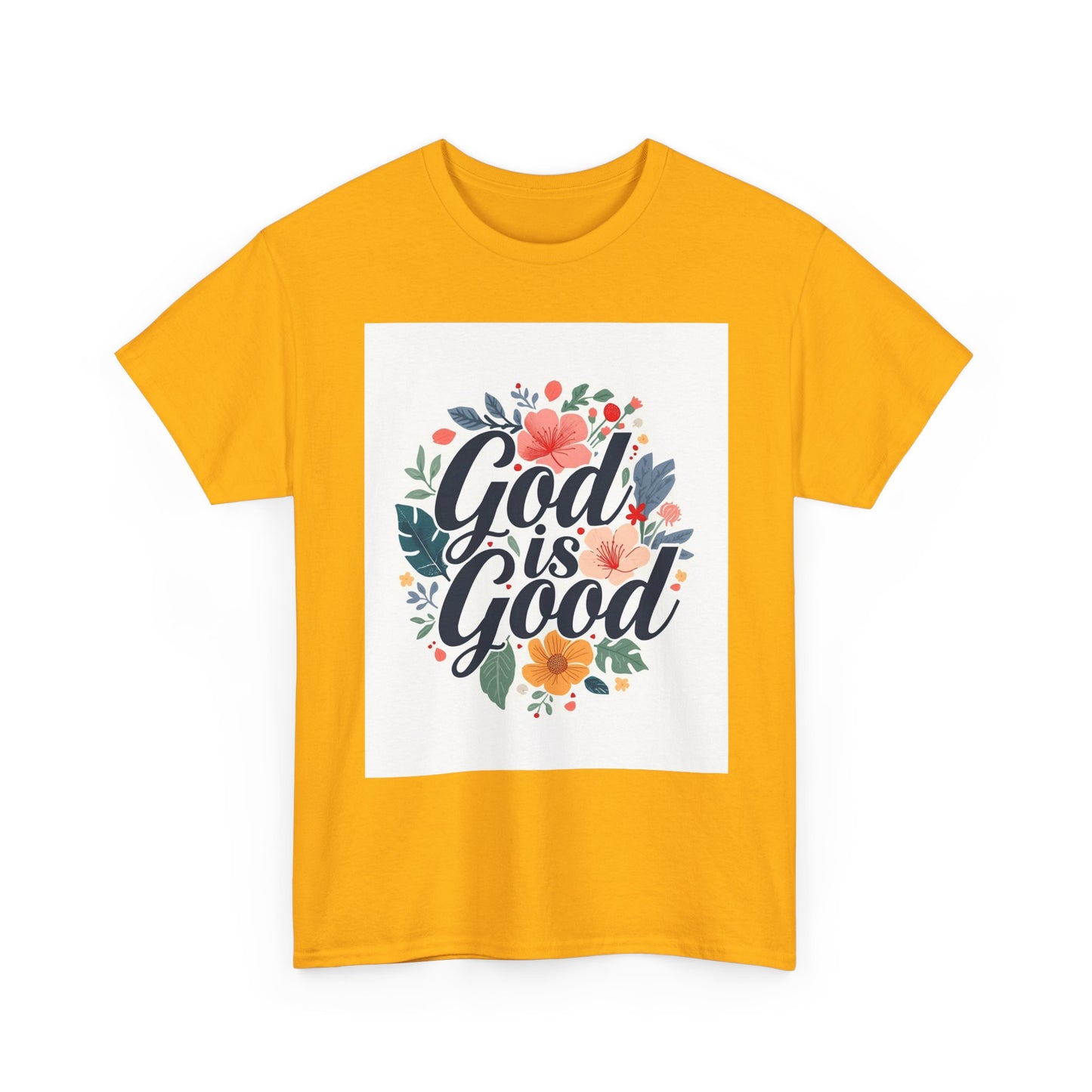 Faith-Based Floral Unisex Heavy Cotton Tee