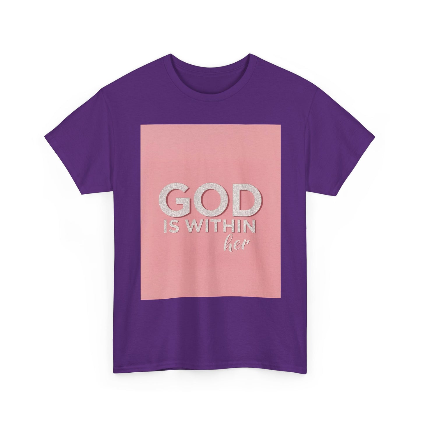 Empowering Unisex Heavy Cotton Tee - 'HE IS WITHIN HER'