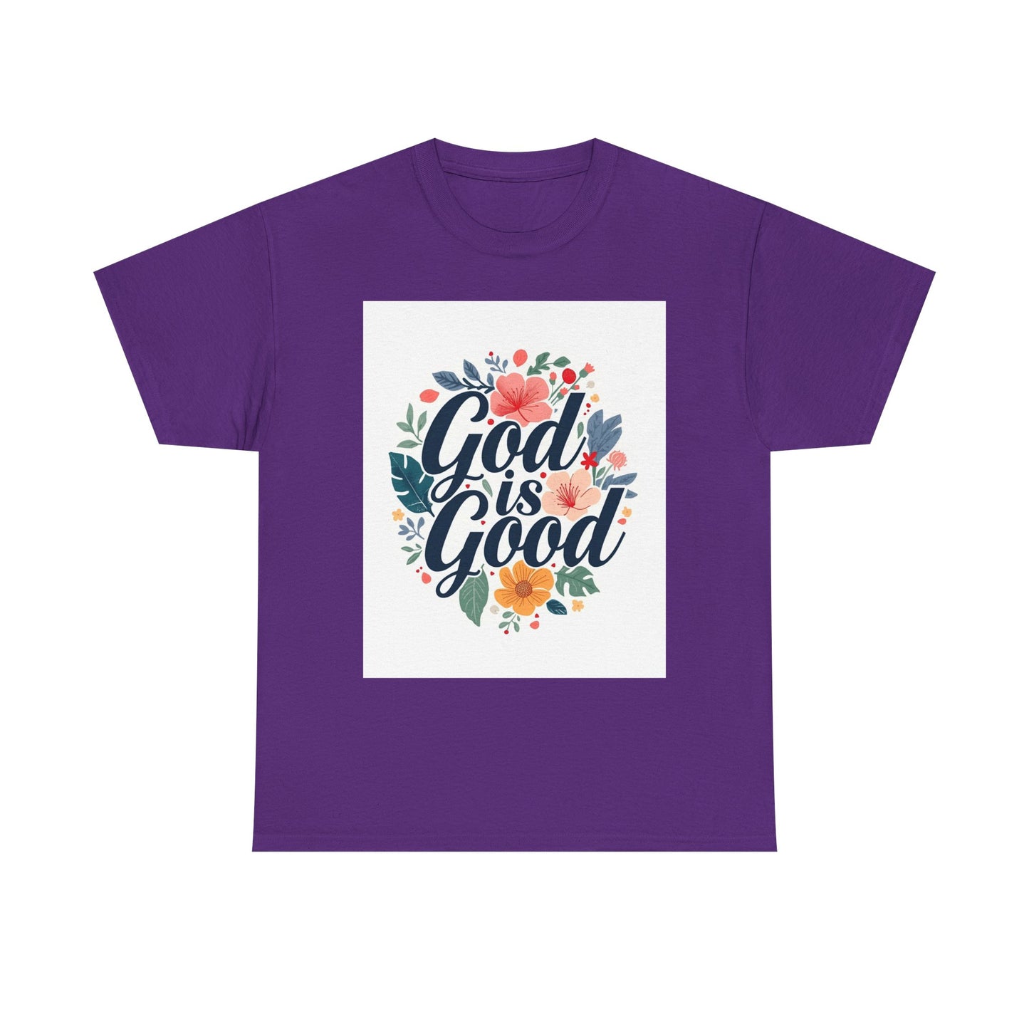 Faith-Based Floral Unisex Heavy Cotton Tee