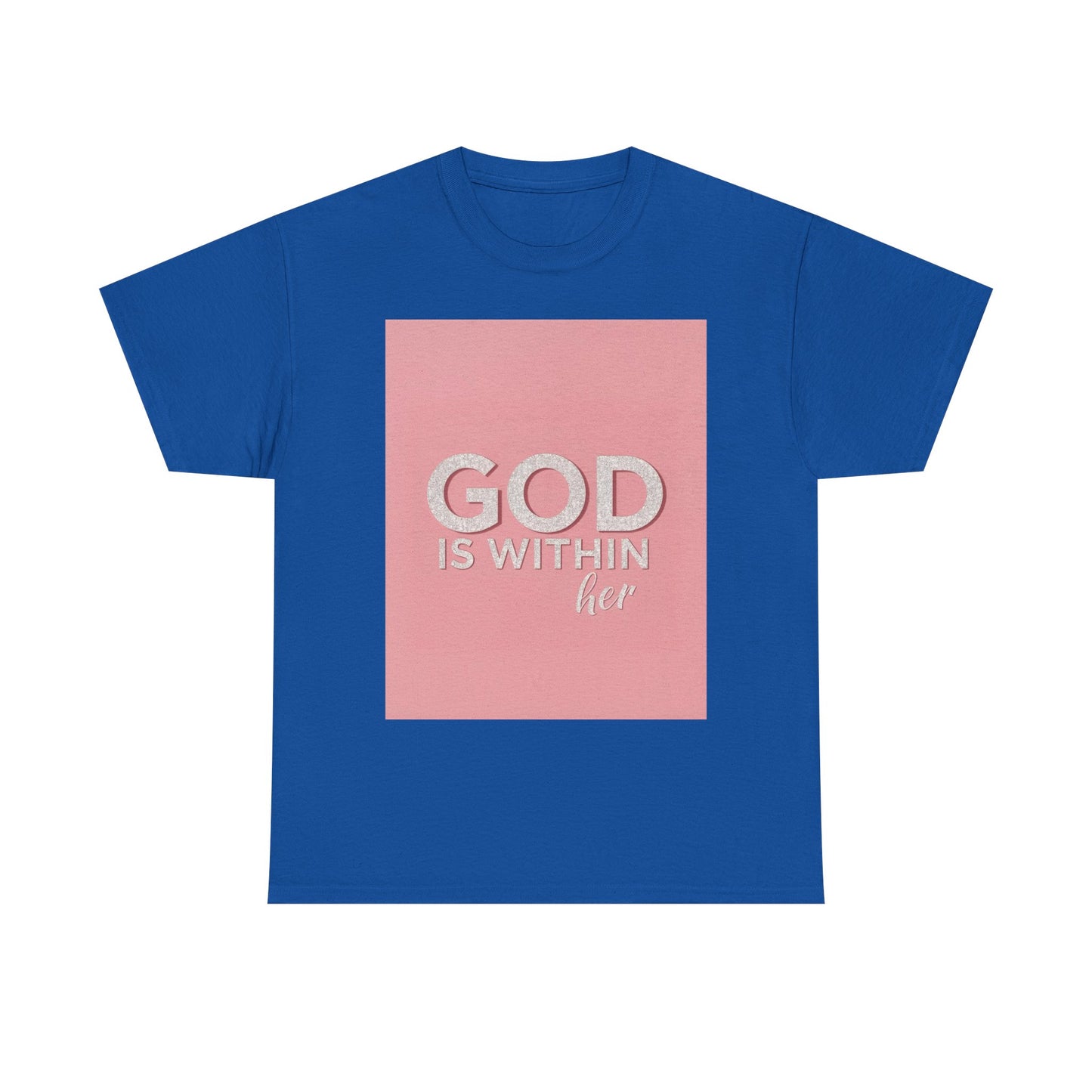 Empowering Unisex Heavy Cotton Tee - 'HE IS WITHIN HER'