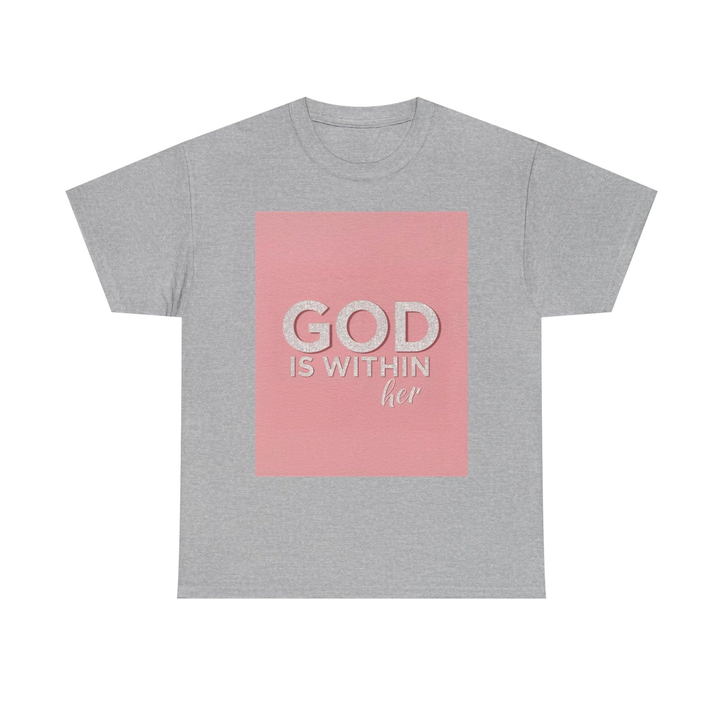 Empowering Unisex Heavy Cotton Tee - 'HE IS WITHIN HER'