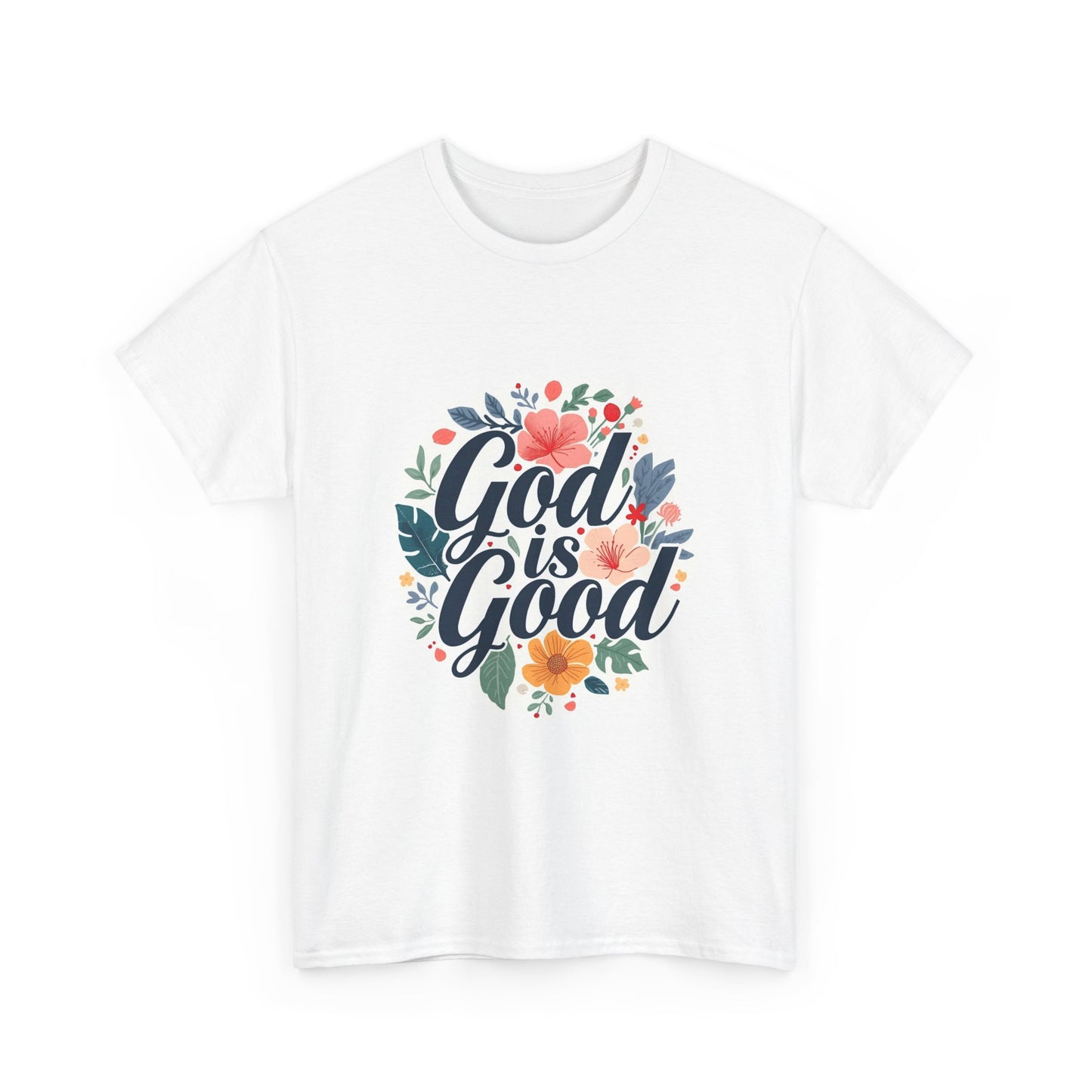 Faith-Based Floral Unisex Heavy Cotton Tee