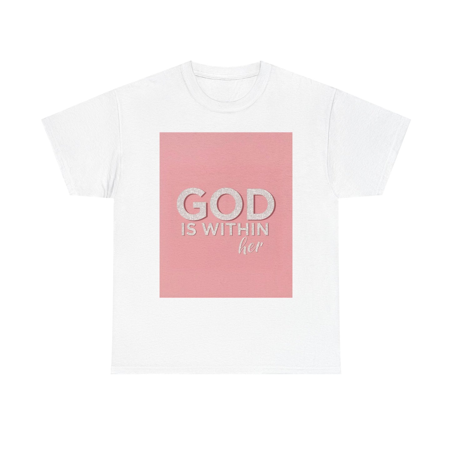 Empowering Unisex Heavy Cotton Tee - 'HE IS WITHIN HER'