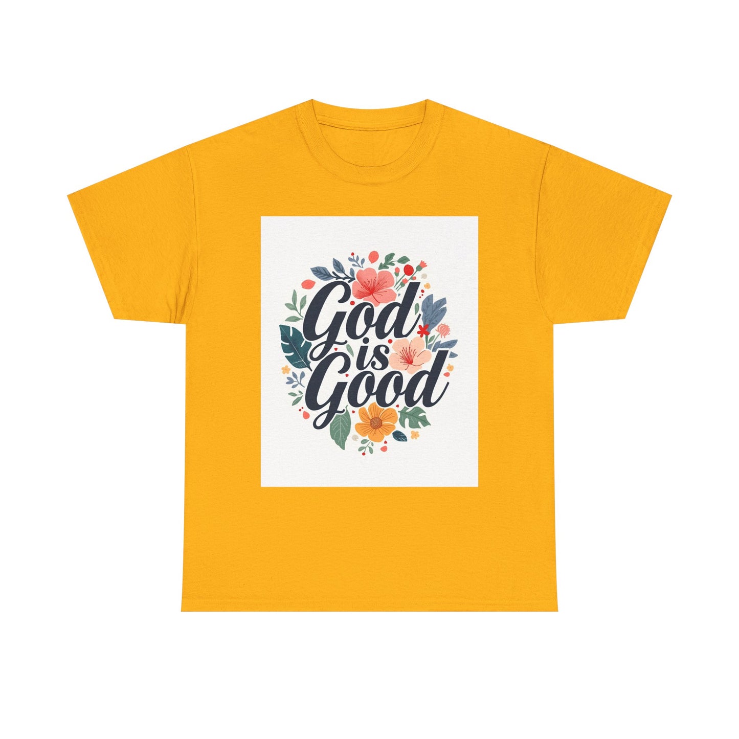 Faith-Based Floral Unisex Heavy Cotton Tee