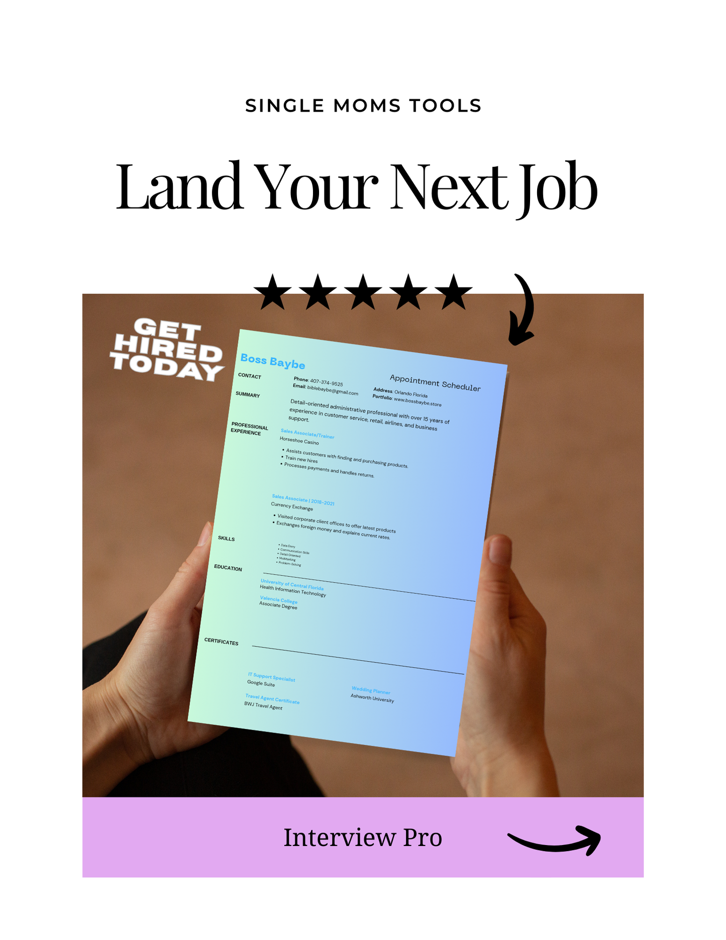 Item 13- Professional Resume Template | Modern | 5 Canva Templates | ATS Friendly | Simple Document