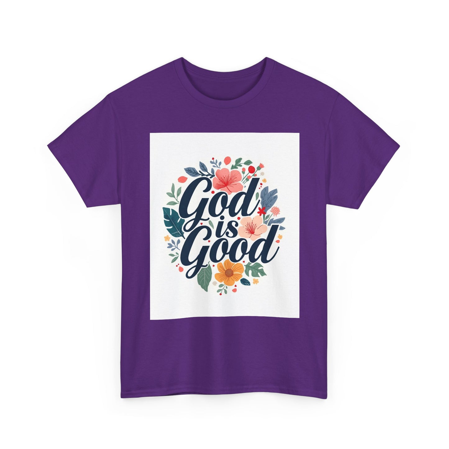 Faith-Based Floral Unisex Heavy Cotton Tee