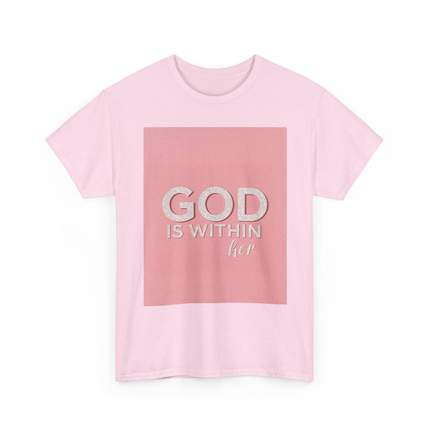 Empowering Unisex Heavy Cotton Tee - 'HE IS WITHIN HER'