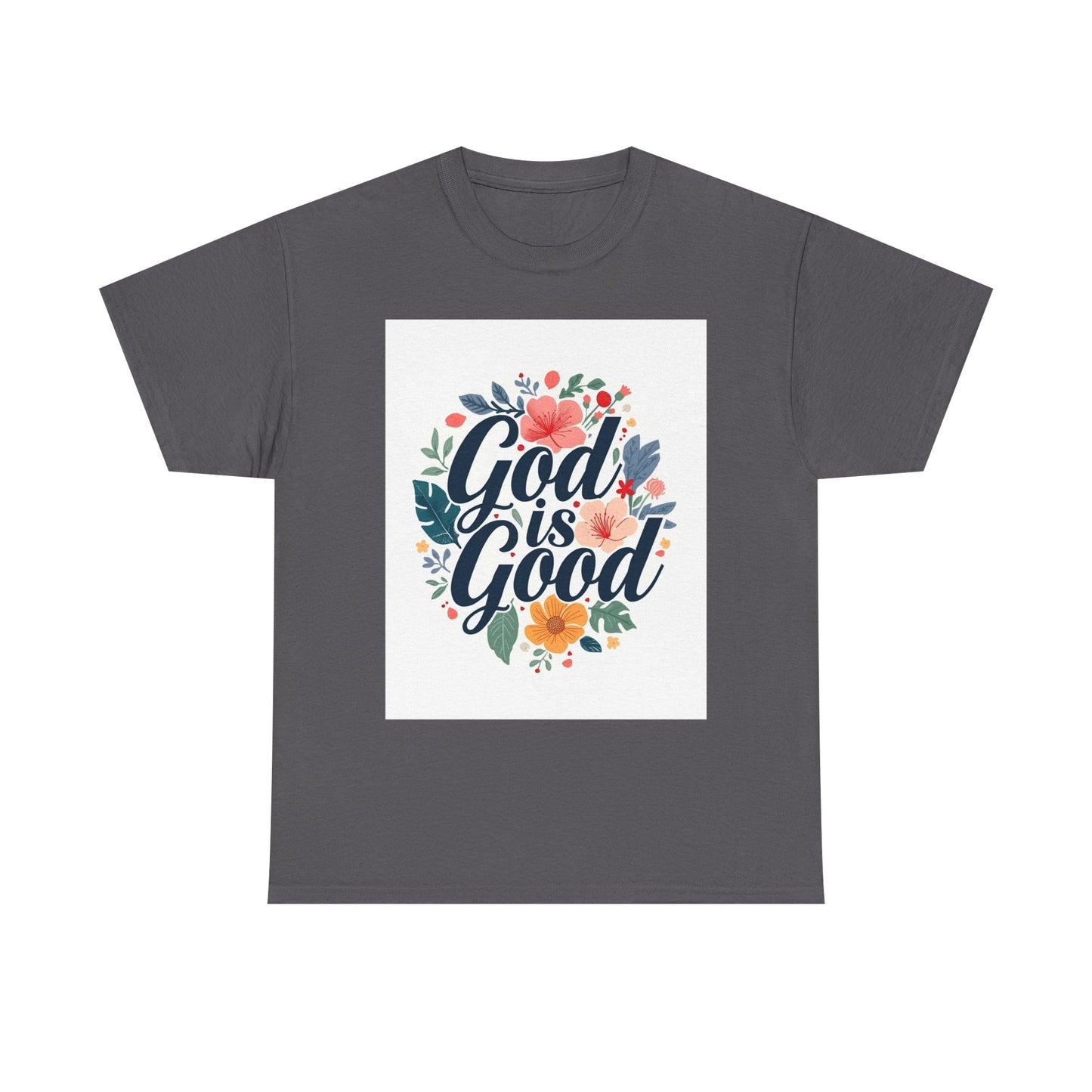 Faith-Based Floral Unisex Heavy Cotton Tee