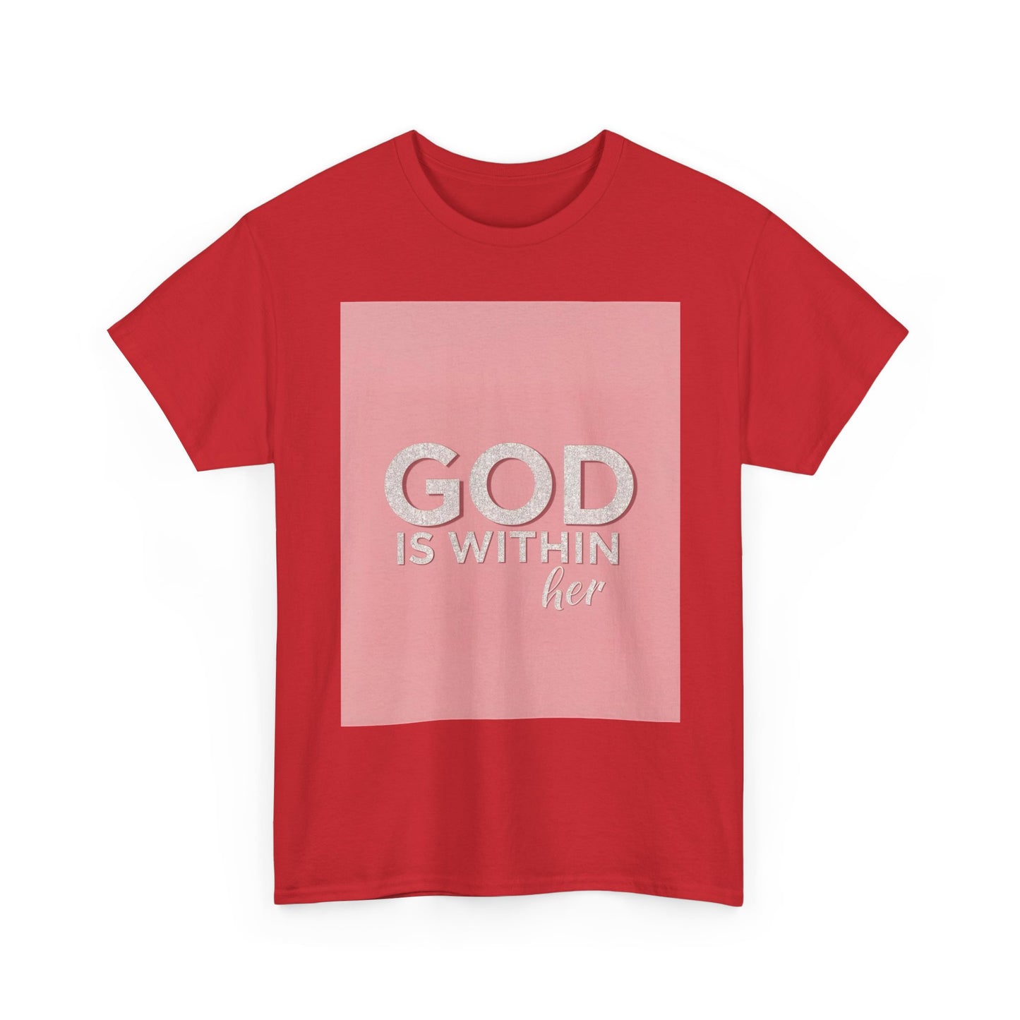 Empowering Unisex Heavy Cotton Tee - 'HE IS WITHIN HER'