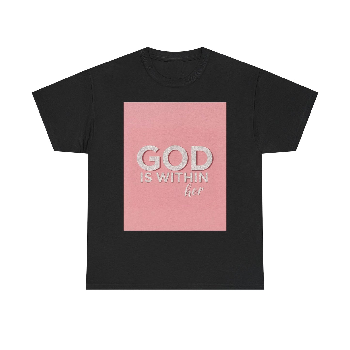 Empowering Unisex Heavy Cotton Tee - 'HE IS WITHIN HER'