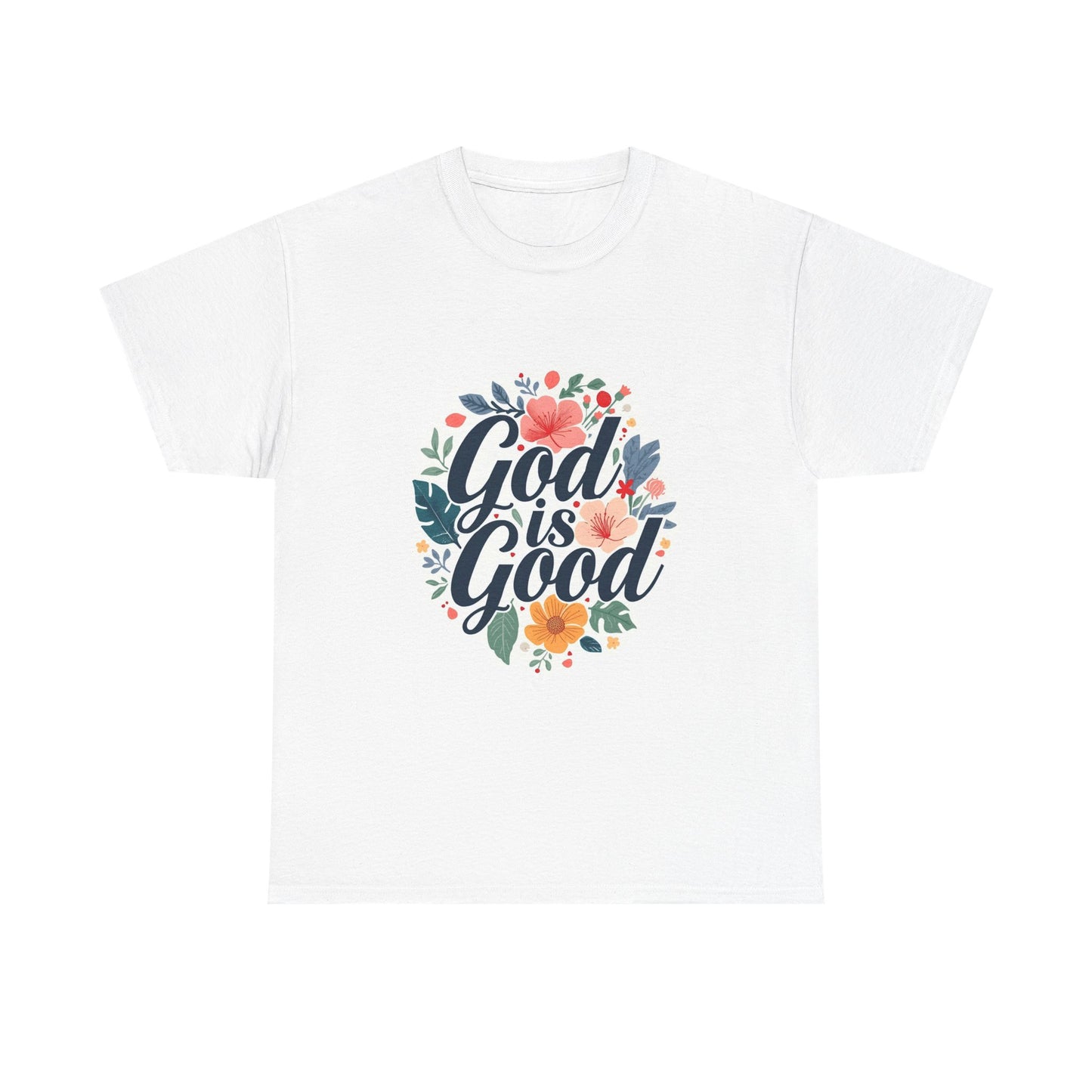 Faith-Based Floral Unisex Heavy Cotton Tee