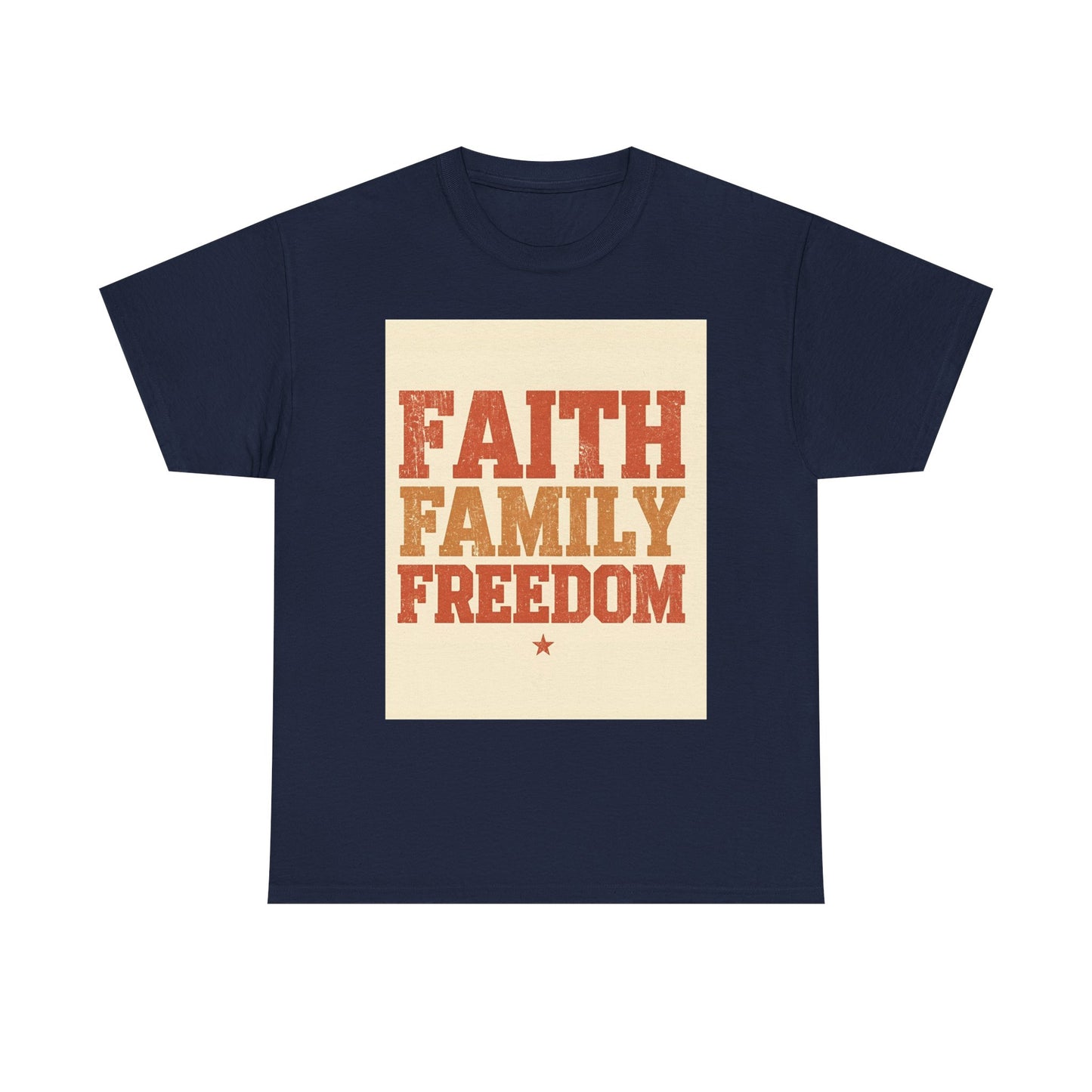 Heavy Faith Family Freedom Graphic , Inspirational , Family Gathering , Casual Wear, Gift For Loved Ones Graphic Tee | Trendy Streetwear ...