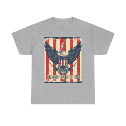 Vintage Freedom Rights Eagle Graphic Tee | Trendy Streetwear T-Shirt | Unisex Cotton Comfort
