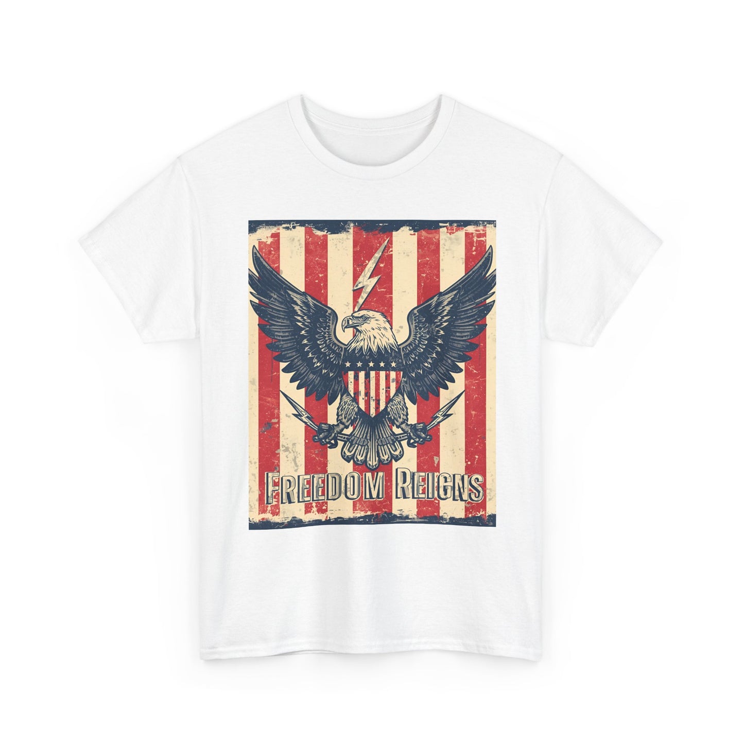 Vintage Freedom Rights Eagle Graphic Tee | Trendy Streetwear T-Shirt | Unisex Cotton Comfort