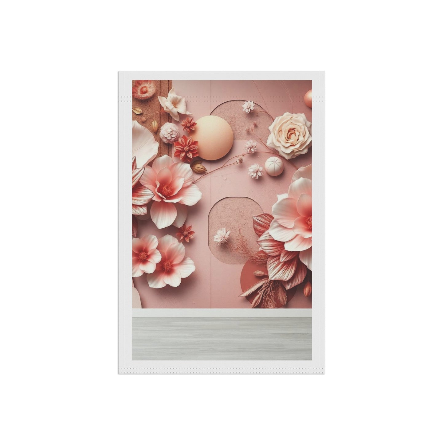 Blush Floral Garden Flag — Decorative House & Yard Banner