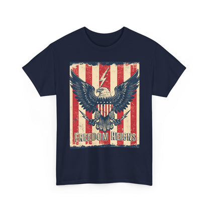 Vintage Freedom Rights Eagle Graphic Tee | Trendy Streetwear T-Shirt | Unisex Cotton Comfort