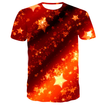 Starry sky print T-shirt