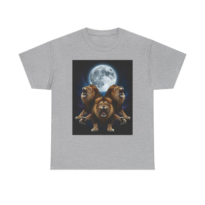 Moonlit Lion Trio , Graphic , Animal Lover Gift, Casual Wear, Birthday Present, Unique Graphic Tee | Trendy Streetwear T-Shirt | Unisex C...