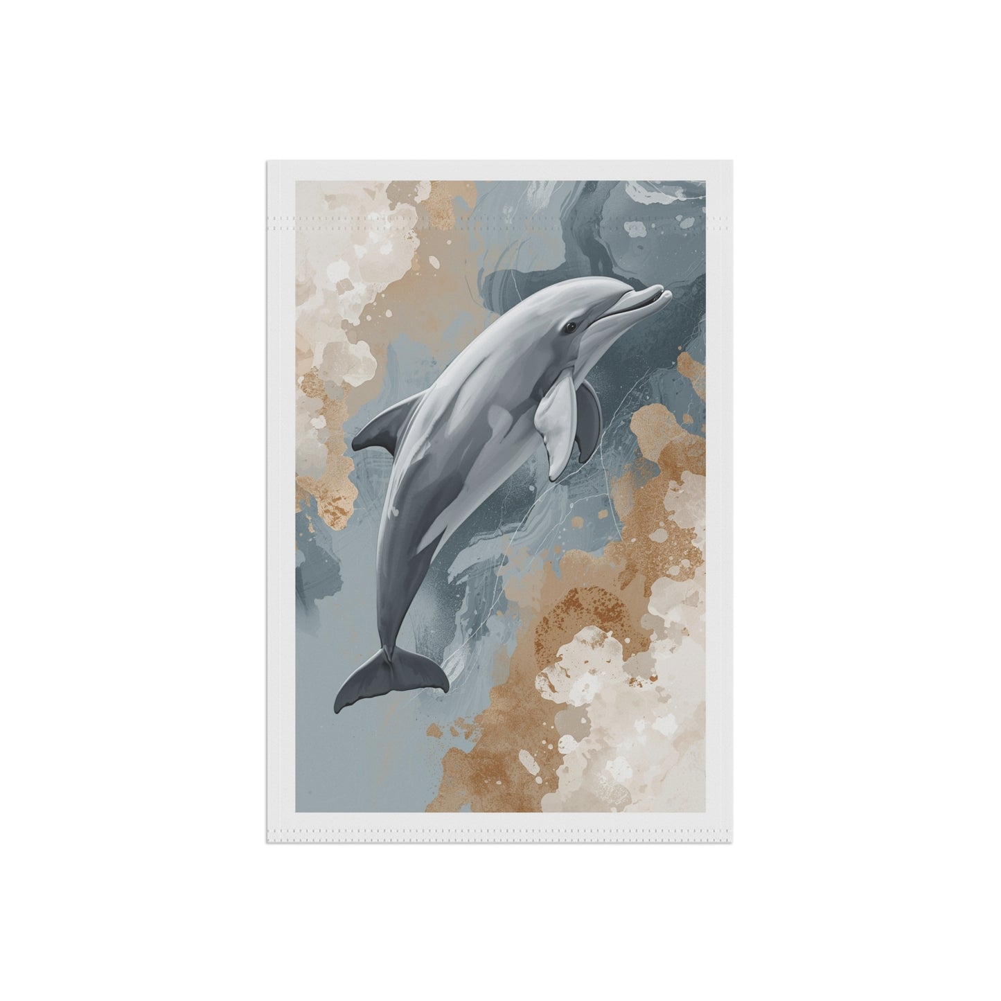 Dolphin Garden Flag — Coastal Dolphin House Banner for Yard & Patio
