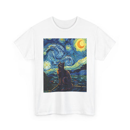 Starry Night Cat , Art , Gift For Cat Lovers, , Unique , Cozy , Perfect For All Occasions Graphic Tee | Trendy Streetwear T-Shirt | Unise...