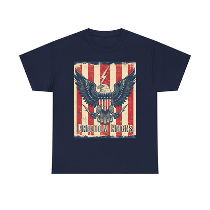 Vintage Freedom Rights Eagle Graphic Tee | Trendy Streetwear T-Shirt | Unisex Cotton Comfort